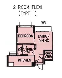 Blk 419B Waterfront II @ Northshore (Punggol), HDB 2 Rooms #574465911